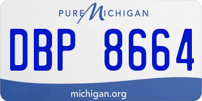 MI license plate DBP8664