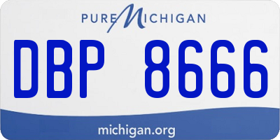 MI license plate DBP8666