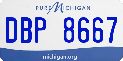 MI license plate DBP8667