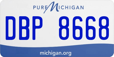 MI license plate DBP8668