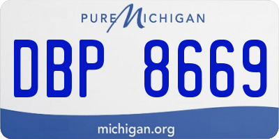MI license plate DBP8669