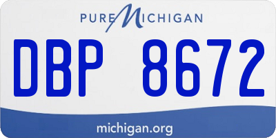 MI license plate DBP8672
