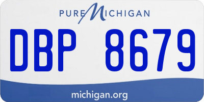 MI license plate DBP8679
