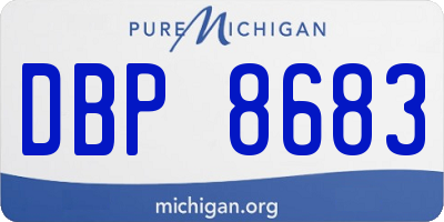 MI license plate DBP8683