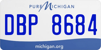 MI license plate DBP8684