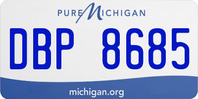 MI license plate DBP8685