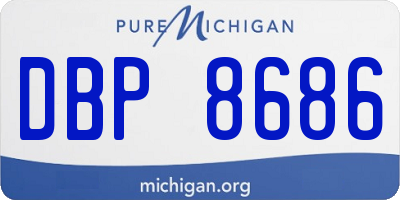 MI license plate DBP8686