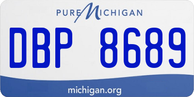 MI license plate DBP8689
