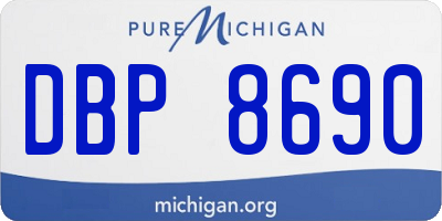 MI license plate DBP8690