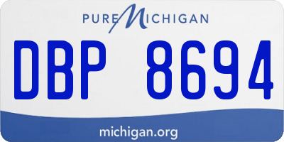 MI license plate DBP8694