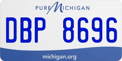 MI license plate DBP8696