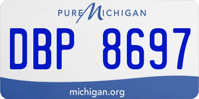 MI license plate DBP8697