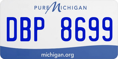 MI license plate DBP8699