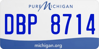 MI license plate DBP8714