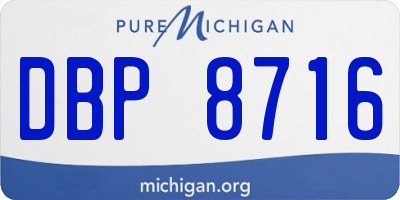 MI license plate DBP8716