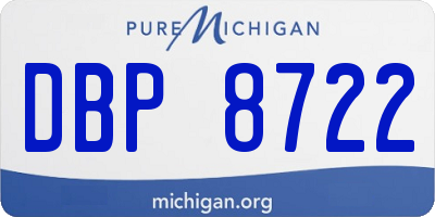 MI license plate DBP8722