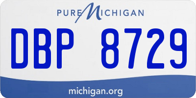 MI license plate DBP8729