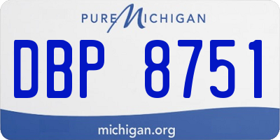 MI license plate DBP8751