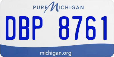 MI license plate DBP8761