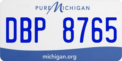 MI license plate DBP8765