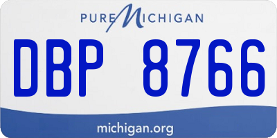MI license plate DBP8766