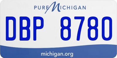 MI license plate DBP8780