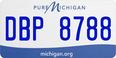 MI license plate DBP8788