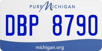 MI license plate DBP8790