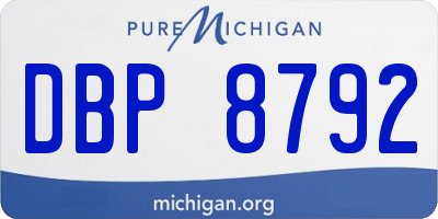 MI license plate DBP8792