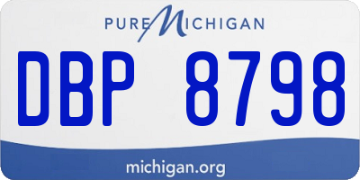 MI license plate DBP8798