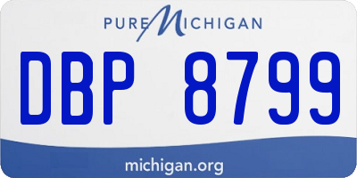 MI license plate DBP8799