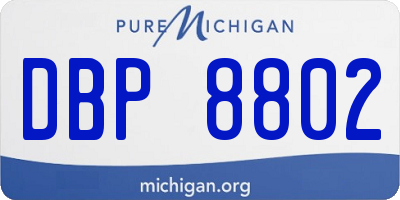 MI license plate DBP8802