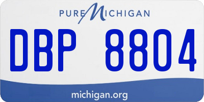 MI license plate DBP8804