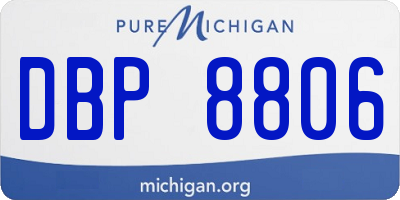MI license plate DBP8806