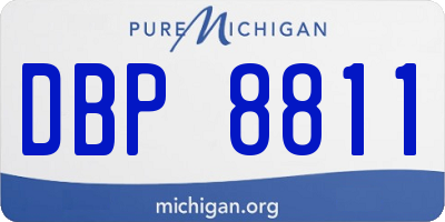 MI license plate DBP8811