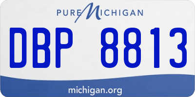 MI license plate DBP8813