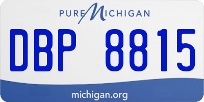 MI license plate DBP8815