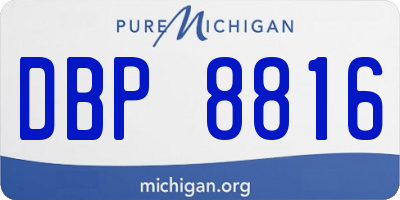 MI license plate DBP8816