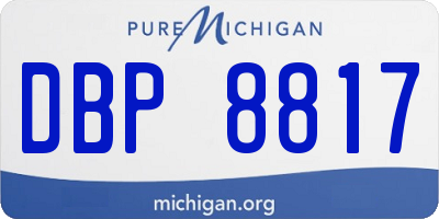 MI license plate DBP8817