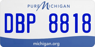 MI license plate DBP8818