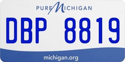 MI license plate DBP8819