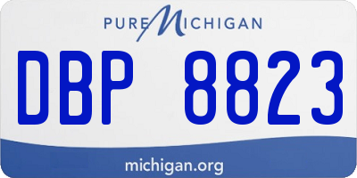 MI license plate DBP8823