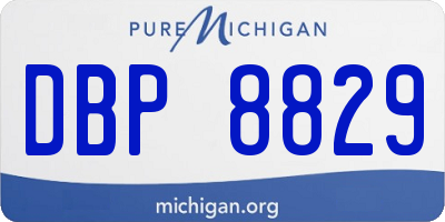 MI license plate DBP8829