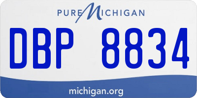 MI license plate DBP8834