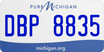 MI license plate DBP8835