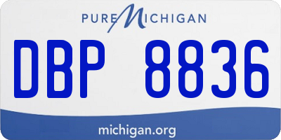 MI license plate DBP8836