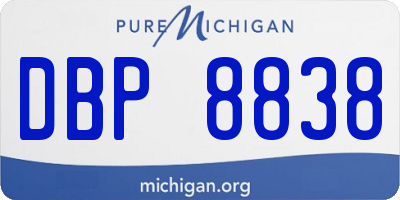 MI license plate DBP8838
