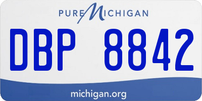 MI license plate DBP8842