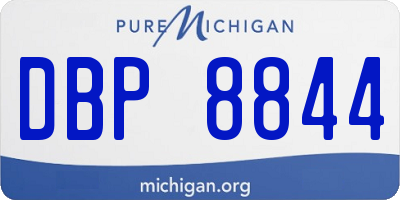 MI license plate DBP8844