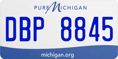 MI license plate DBP8845